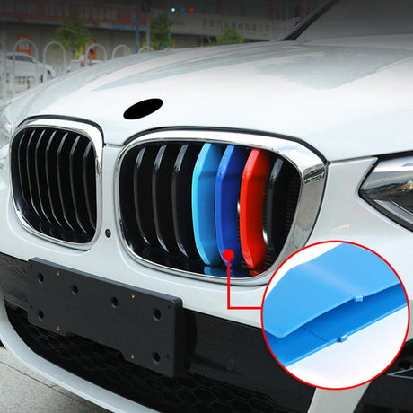 M-Colored Stripe Grille Insert Trims Compatible with BMW 11-20 X3 X4