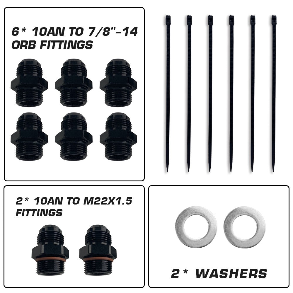 2006-2010 6.6L Chevrolet/GMC Duramax LLY/LBZ/LMM Performance Transmission Cooler Line Upgraded Kit Flashark