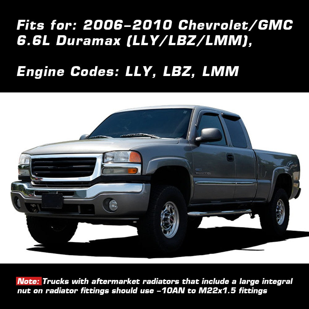 2006-2010 6.6L Chevrolet/GMC Duramax LLY/LBZ/LMM Performance Transmission Cooler Line Upgraded Kit Flashark