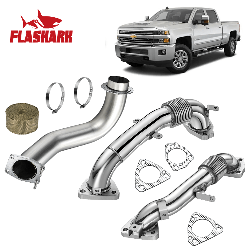 3.5'' Downpipe Exhaust For 2017-2023 Chevy/GMC Silverado/ Sierra L5P Duramax Diesel 6.6L