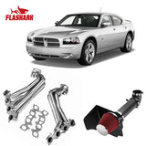Long Tube Headers for 2005-2011 Dodge Challenger/Charger/Magnum & Chrysler 300C/300S 5.7L/6.1L Hemi V8 Flashark