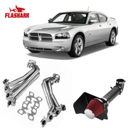 Long Tube Headers for 2005-2011 Dodge Challenger/Charger/Magnum & Chrysler 300C/300S 5.7L/6.1L Hemi V8 Flashark