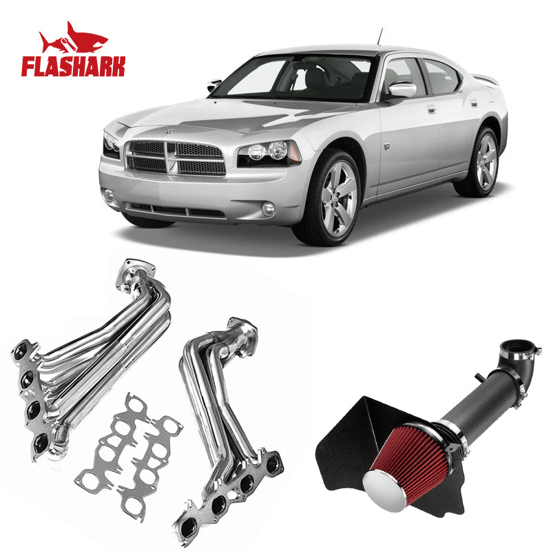 Long Tube Headers for 2005-2011 Dodge Challenger/Charger/Magnum & Chrysler 300C/300S 5.7L/6.1L Hemi V8 Flashark