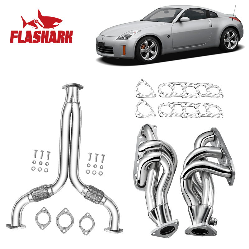 Y Pipe Downpipe Exhaust/Test Pipes for 2003-2009 Nissan 350Z 3.5L 2005, 2007 Infiniti G35 Flashark