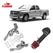 Exhaust Header for 1994-2004 Dodge Ram 1500, 2500, 3500, Dakota, Durango 5.2L/5.9L Magnum V8 Flashark