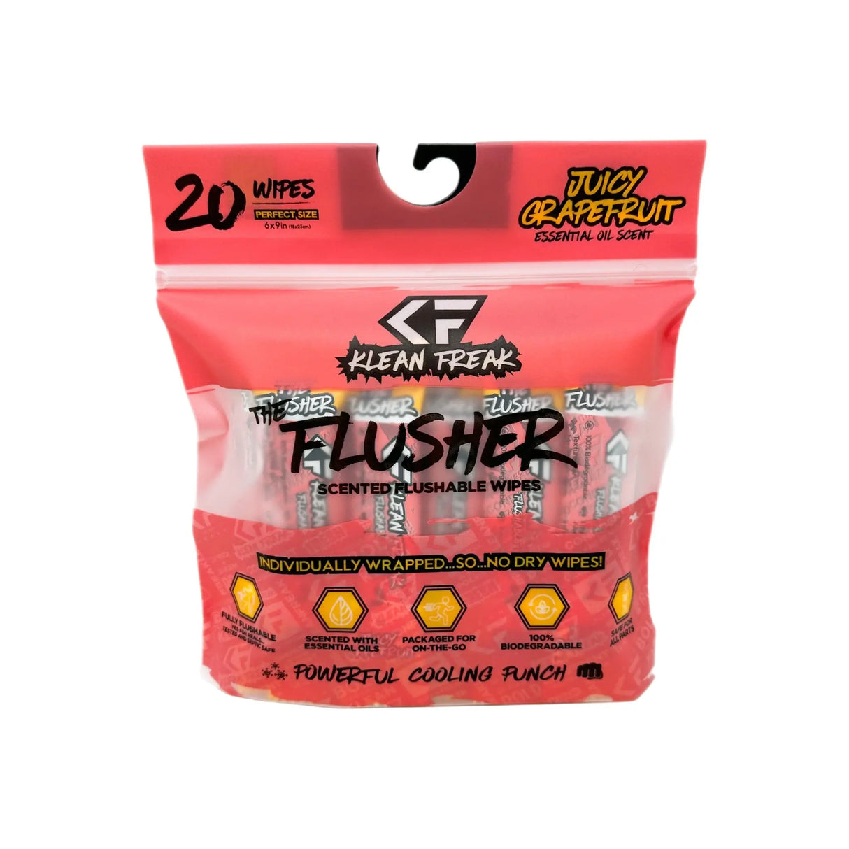 The Flusher 20 Pack - Flushable Wipes Klean Freak