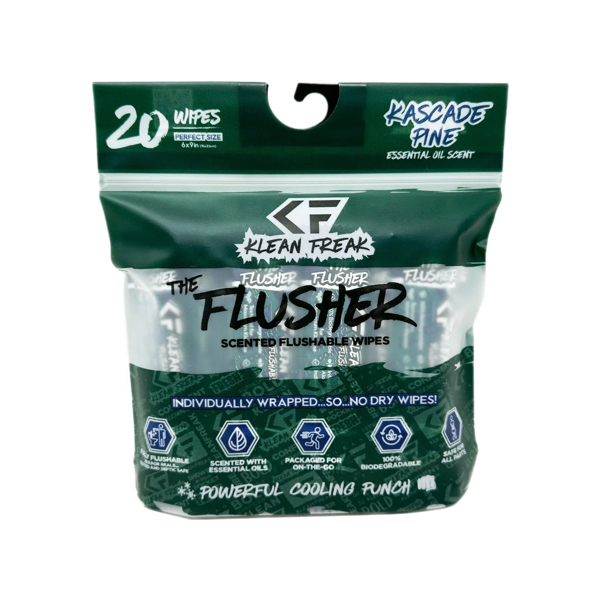 The Flusher 20 Pack - Flushable Wipes Klean Freak