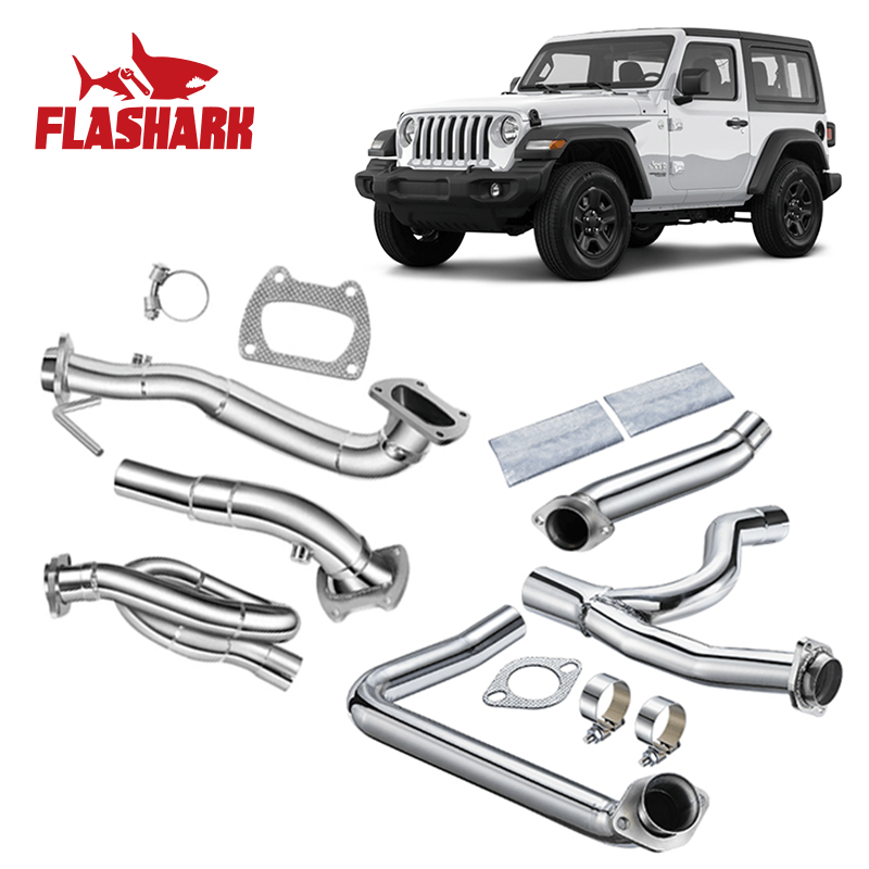 2012-2018 Jeep Wrangler JK 3.6L Downpipe Exhaust 2 inch Flashark