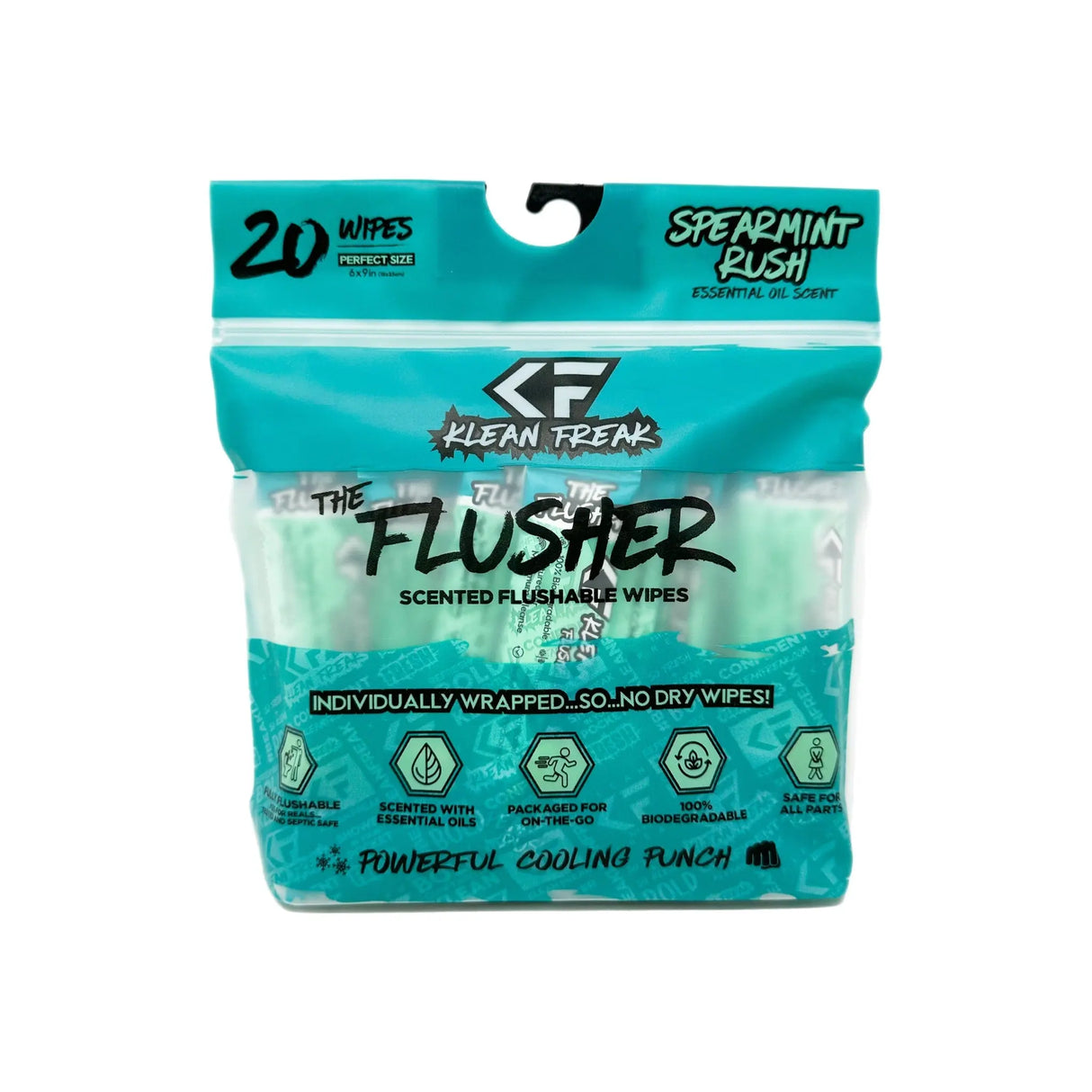 The Flusher 20 Pack - Flushable Wipes Klean Freak