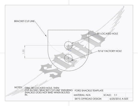 2" Front Shackle Reversal (OBS Spring) - 1985-1991 Ford F-Series Sky's Offroad Design
