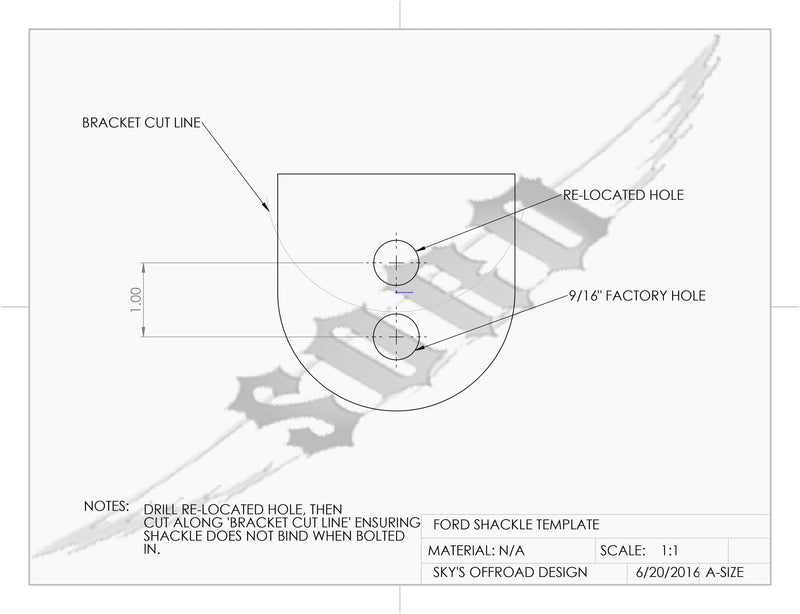 2" Front Shackle Reversal (OBS Spring) - 1985-1991 Ford F-Series
