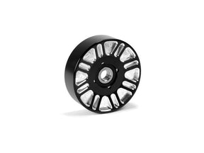 Fleece FPE-34657 Billet Aluminum Upper Fan Idler Pulley, Black and Machined, 2003-2018 Dodge 5.9L/6.7L Cummins Fleece Performance