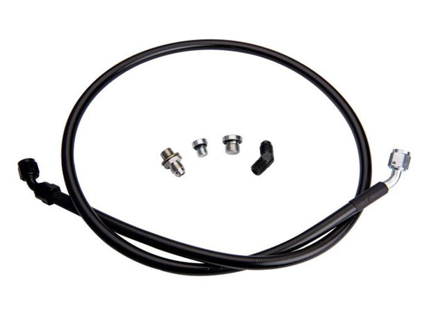 Fleece Remote Turbo Oil Feed Line Kit with 1/4 NPT Turbo Oil Inlet (S300/S400), 2001-2016 GM 6.6L Duramax LB7 LLY LBZ LMM LML Fleece Performance