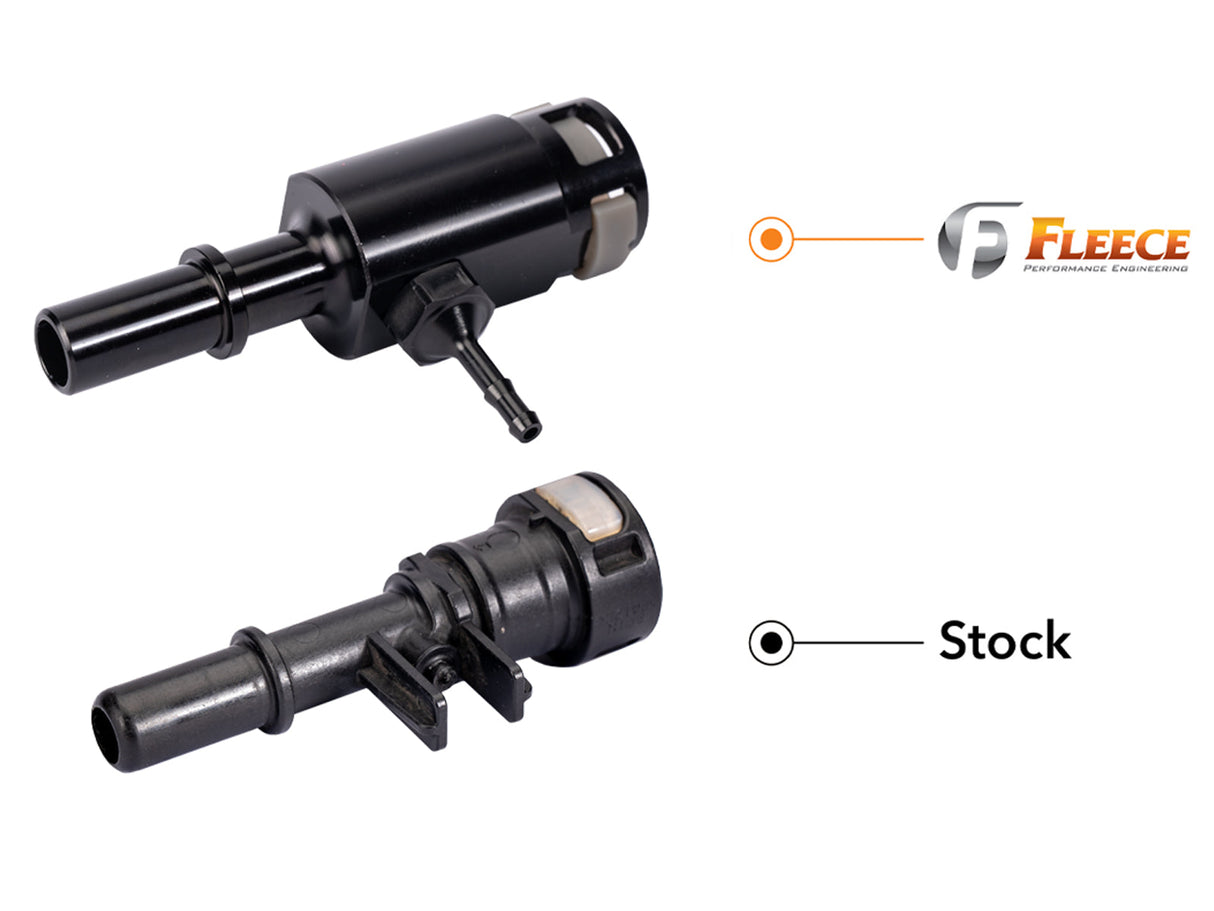 Fleece FPE-FMC-FF-RLK-1116 Injector Return Line Repair Fitting, 2011-2016 Ford 6.7L Powerstroke Fleece Performance