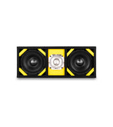 KTPONV2-206YELLOW / DUAL 6" YELLOW LOADED PORTED BOX + 1 TWEETER Comando Audio Inc.