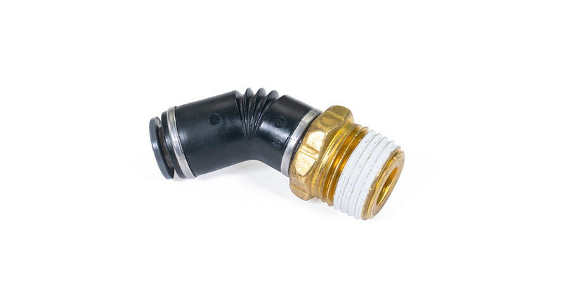1/2" NPT to 3/8" PTC 45-Degree Elbow Fitting