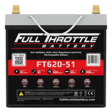Full Throttle Battery FT620-51 High Performance AGM Battery