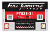 Full Throttle Battery FT825-34 High Performance AGM Battery