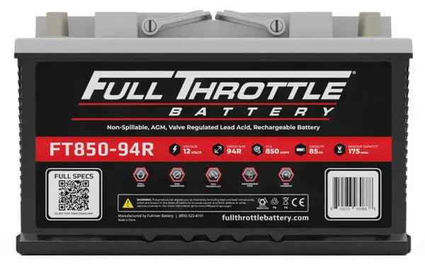 Full Throttle Battery FT850-94R High Performance AGM Battery