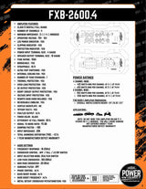 Sky High Car Audio FXB 2600.4 | 4-Channel Amplifier