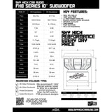Sky High Car Audio FXB 10" 1000W RMS Subwoofer DVC Sky High Car Audio