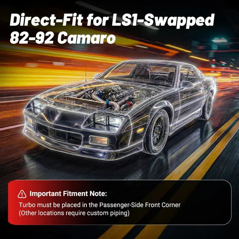 Flashark Intercooler Piping & BOV Kit for 1982-1992 Chevrolet Camaro LS1 Engine Swap — Single Turbo