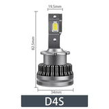 D2S D4S LED Headlight Bulbs 70W 6800LM 6000K White | 2 Bulbs