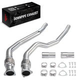 Flashark 2.4" Stainless Steel Downpipe Exhaust for 2010-2016 Audi S4 B8/B8.5 3.0T V6