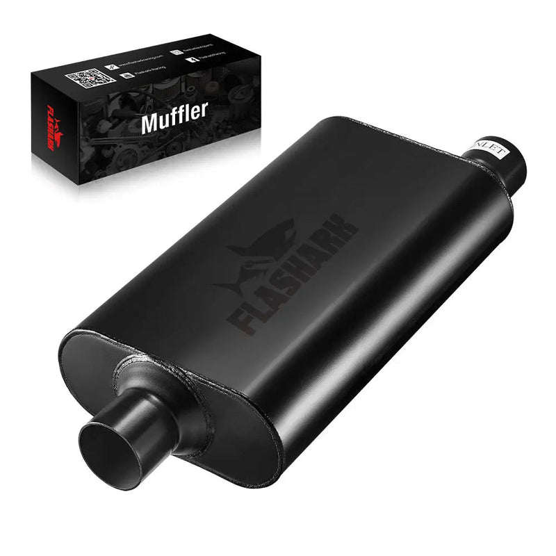 50 Series 2.5 3.0 Inches Offset In Center Out Exhaust Muffler | Flashark Flashark