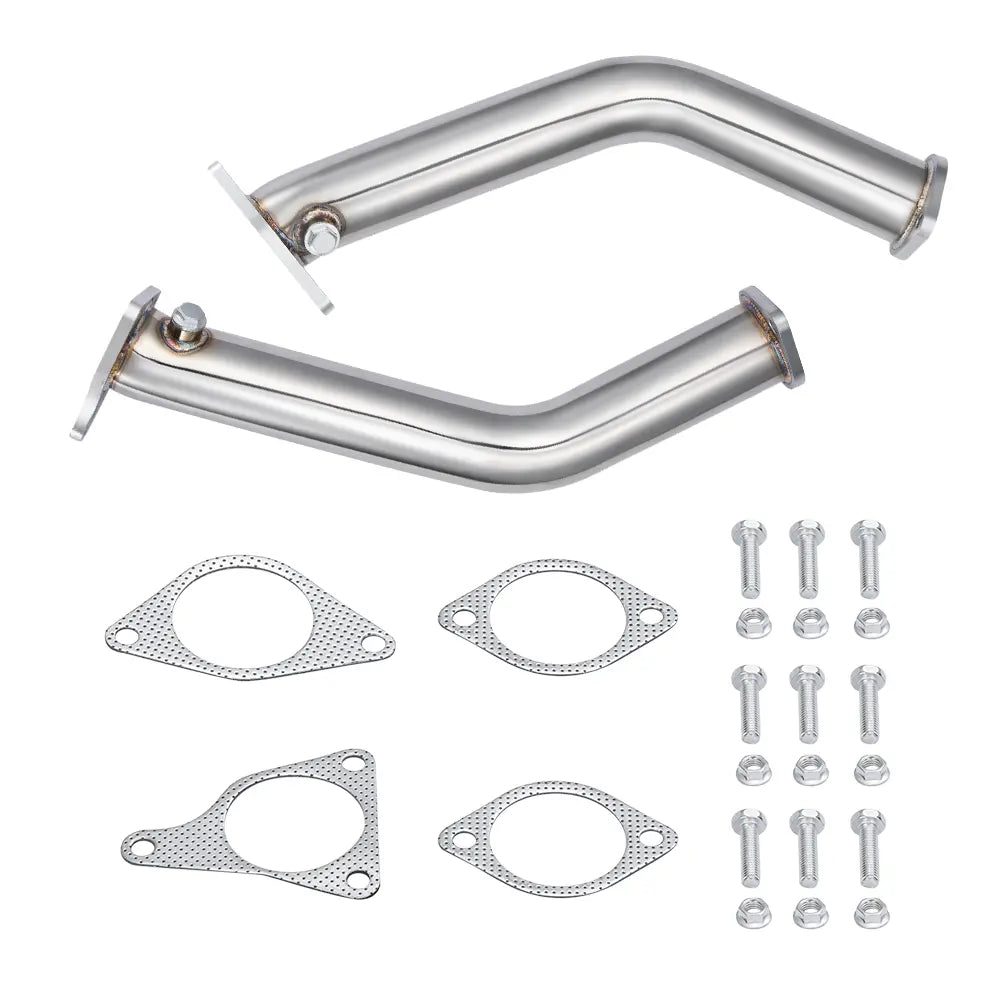 Flashark High-Flow Racing Downpipe for 2017+ INFINITI Q60 / 2016+ INFINITI Q50 VR30 3.0L Twin Turbo