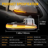 LED Side Mirror Turn Signal Lights, Sequential Dynamic Indicator Strip for 2016-2021 Toyota Tacoma, 2019-2021 RAV4 XA50,2020 Highlander XU70, Alphard Velltire Lexus LM