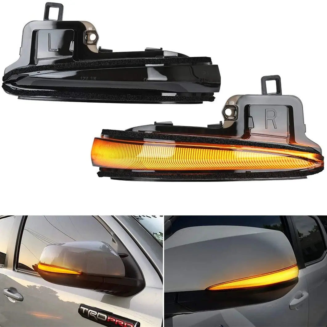 LED Side Mirror Turn Signal Lights, Sequential Dynamic Indicator Strip for 2016-2021 Toyota Tacoma, 2019-2021 RAV4 XA50,2020 Highlander XU70, Alphard Velltire Lexus LM Flashark