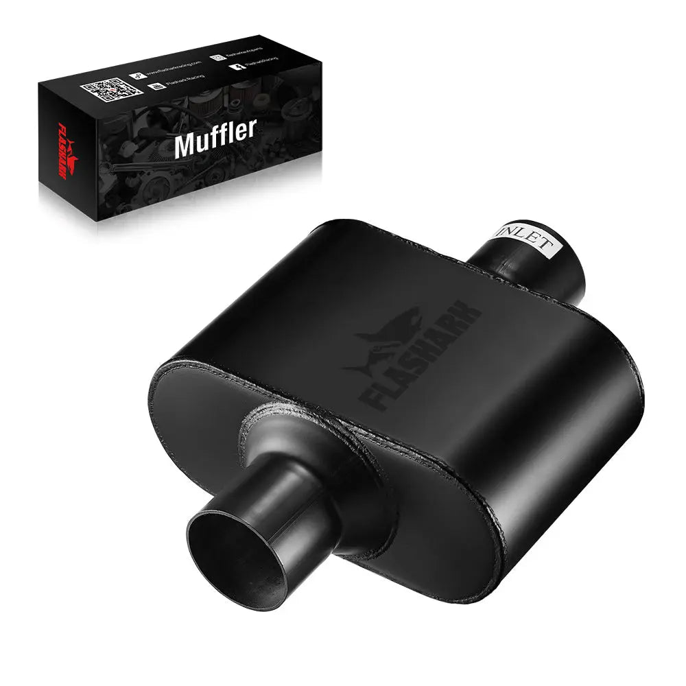 Super 10 Series 2.5 3.0 Inches Center In Center Out Exhaust Muffler | Flashark