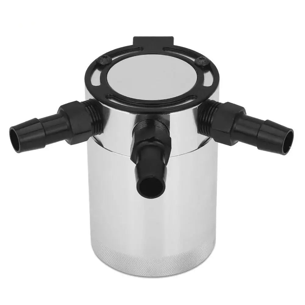 Flashark Universal Aluminum Racing Baffled 3-Port Oil Catch Can