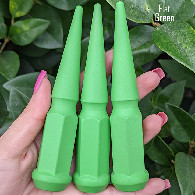 32 Pc 14x1.5 Spike Lug Nuts 4.5" Tall - Powder Coated - Various Colors