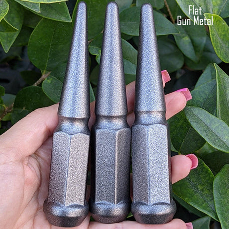 32 Pc 14x1.5 Spike Lug Nuts 4.5" Tall - Powder Coated - Various Colors