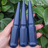 24 Pc 14x1.5 Spike Lug Nuts 4.5" Tall - Powder Coated - Various Colors