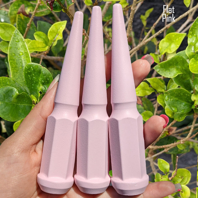32 Pc 14x1.5 Spike Lug Nuts 4.5" Tall - Powder Coated - Various Colors