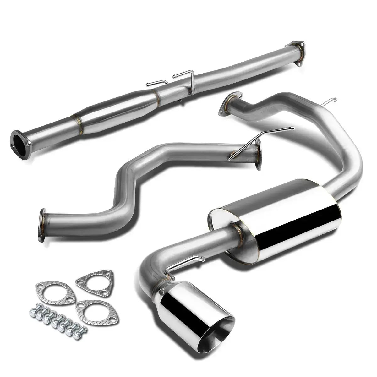 For 1990-1991 Honda CRX 1.5L 4" Rolled Muffler Tip Racing Catback Exhaust System Flashark