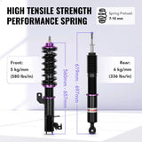For 2009-2014 Honda Fit 2009-2024 Honda City Coilover Shock Absorbers Struts 4PCS