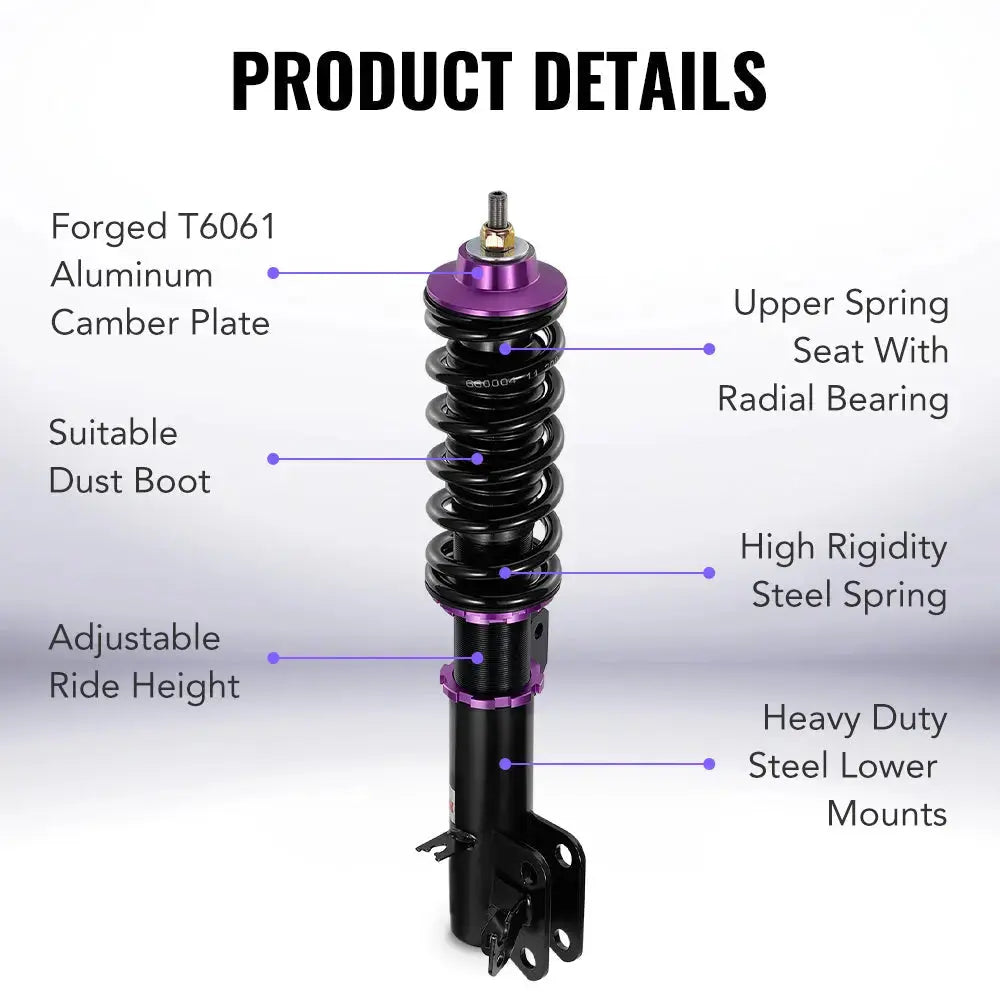 For 2009-2014 Honda Fit 2009-2024 Honda City Coilover Shock Absorbers Struts 4PCS