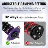 For 2016-2022 Acura ILX (DE2) 32-Way Damping Coilover Shock Absorbers Struts | Flashark Flashark