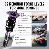 For 2018-2022 Honda Accord 32-Way Damping Coilover Shock Absorbers Struts | Flashark