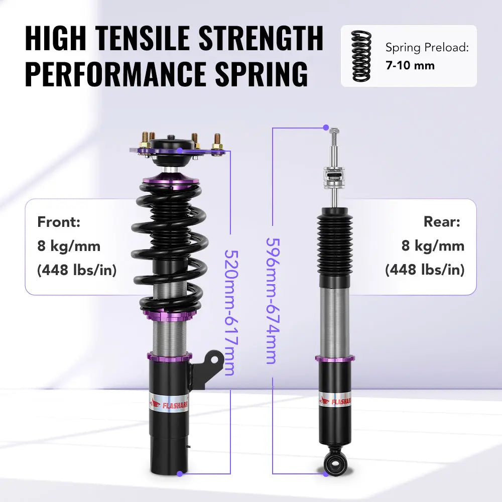 For 2018-2022 Honda Accord 32-Way Damping Coilover Shock Absorbers Struts | Flashark Flashark