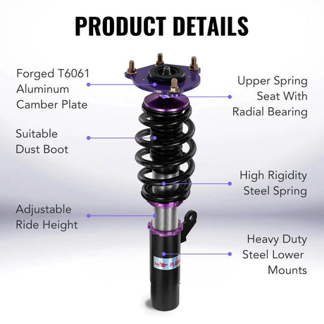 For 2018-2022 Honda Accord 32-Way Damping Coilover Shock Absorbers Struts | Flashark