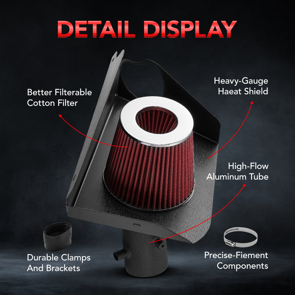 For 2007-2012 Nissan Altima V6 3.5L High-flow Cold Air Intake Kit Flashark