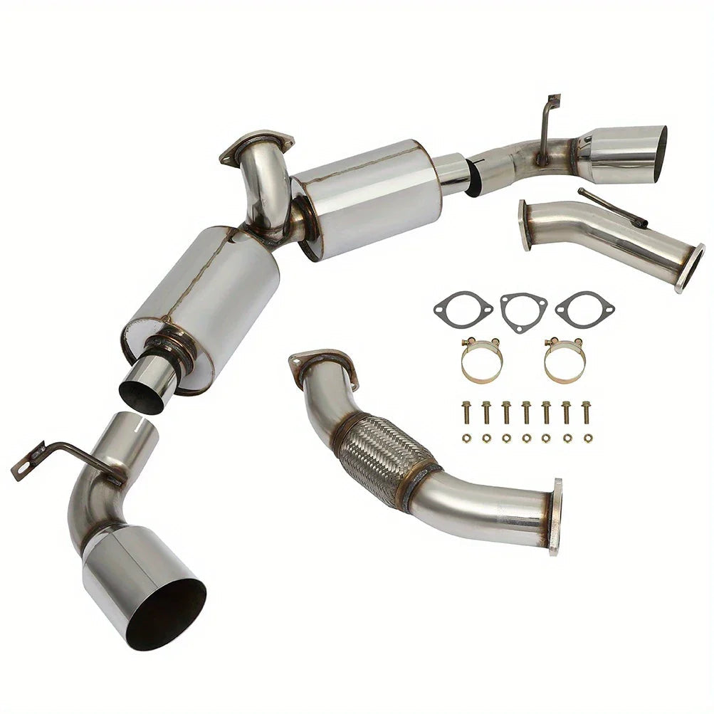 For 1991-1995 Toyota MR2 Turbo SW20 Catback Exhaust System w/4.5 Inches Dual Burnt Muffler Tip 2.0L Flashark