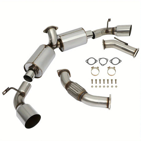 For 1991-1995 Toyota MR2 Turbo SW20 Catback Exhaust System w/4.5 Inches Dual Burnt Muffler Tip 2.0L Flashark