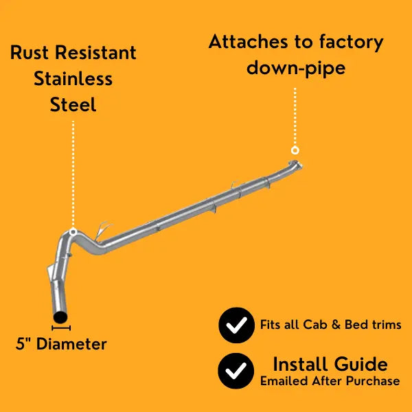 5" Exhaust DPF Delete | Ford 6.7L Powerstroke 2011-2019 thedieseldudes