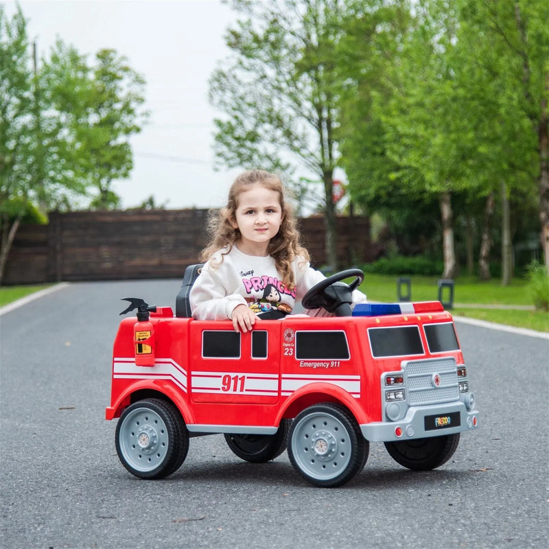 Magic Cars 12V Fire Truck 1 Seater Ride on
